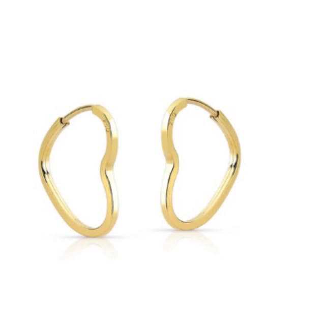 Brinco argola coração segundo furo cartilagem ou infantil