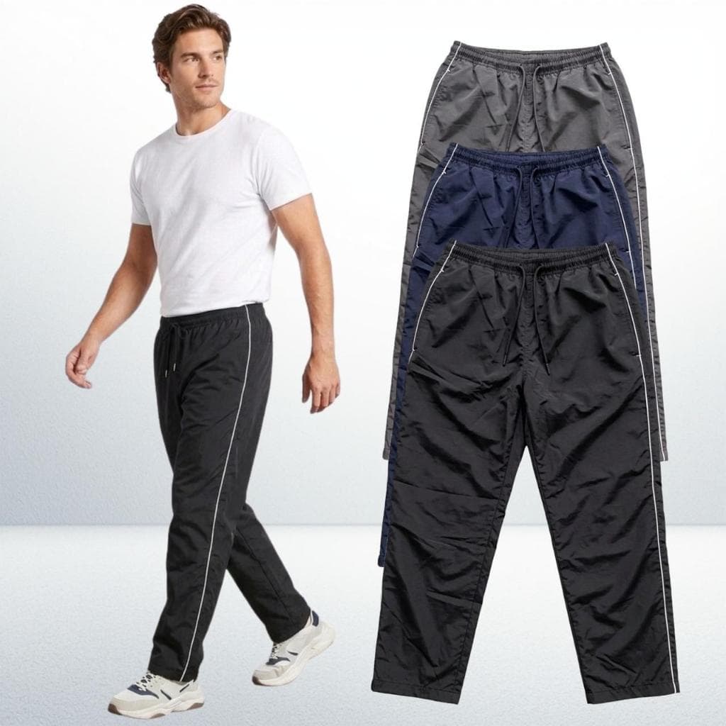 Kit Calças Masculina Tactel Lisa Com Bolsos Esporte Caminhada Academia Frio