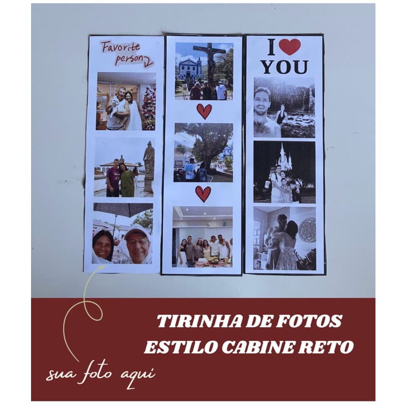 Foto Tirinha Retrô Personalizada | Estilo Cabine Fotográfica | Presente Criativo