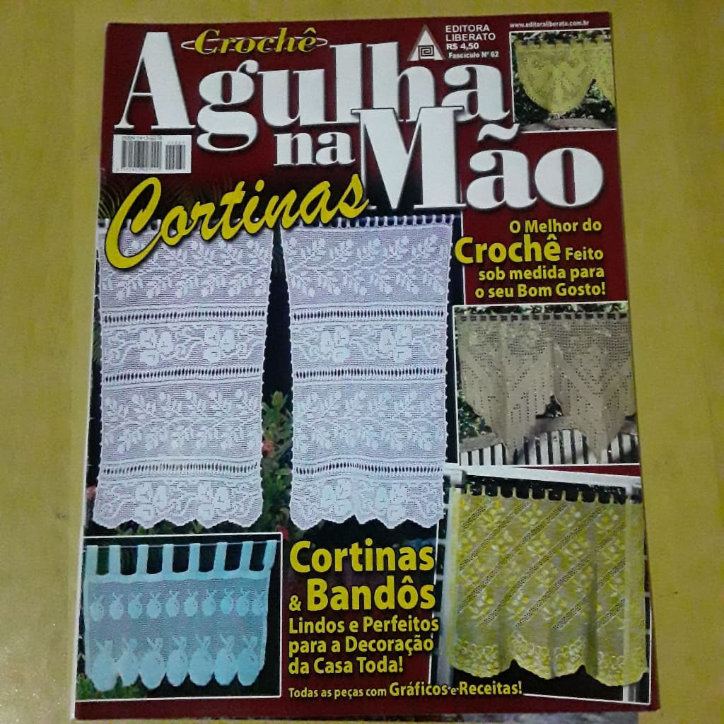 PL68 REVISTA AGULHA NA MÃO CROCHÊ CORTINAS Nº62