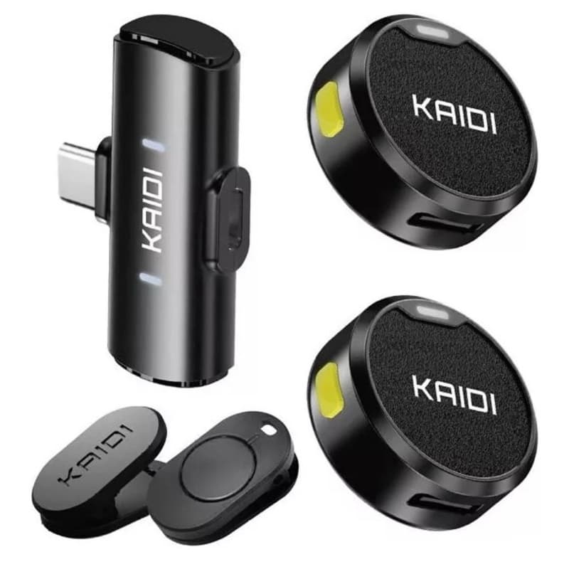 Microfone Lapela Kaidi KMF4 Com Imã Anti Ruido Redondo