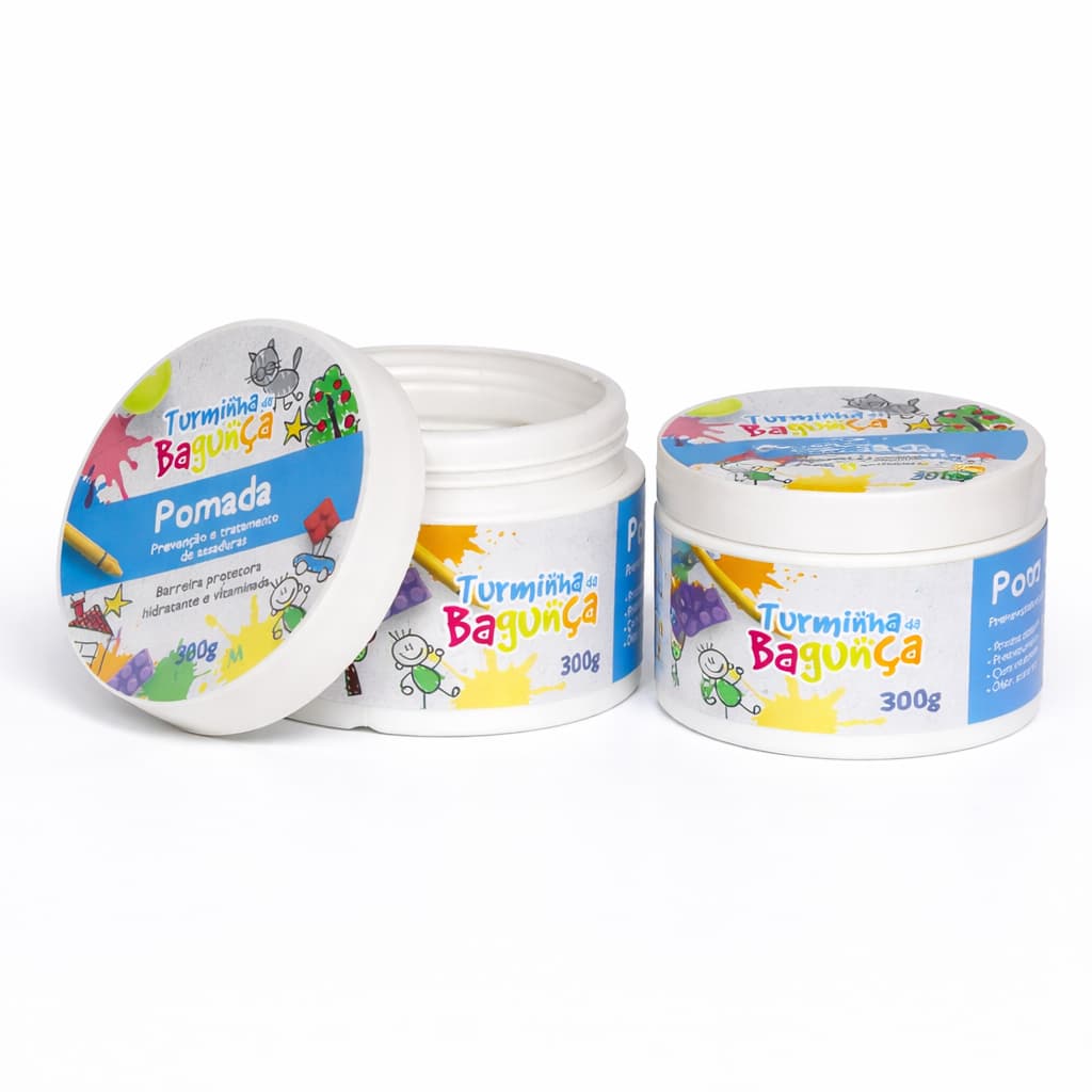 Kit 2 Pomadas Assadura Bebê Turminha da Bagunça 300g