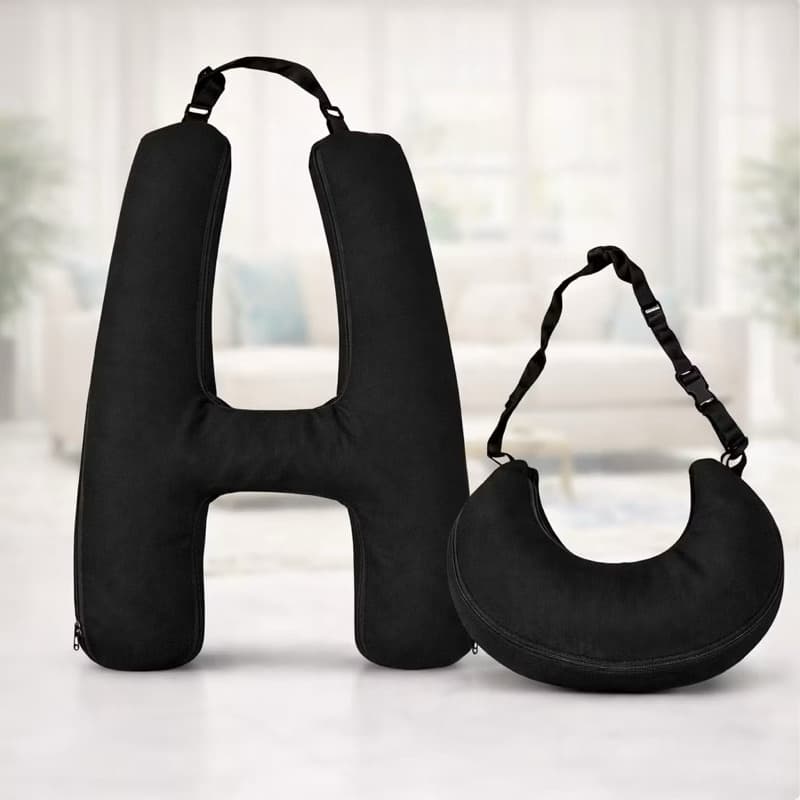 Almofada Para Carro Formato H Com Cinto de Segurança + Travesseiro de Brinde