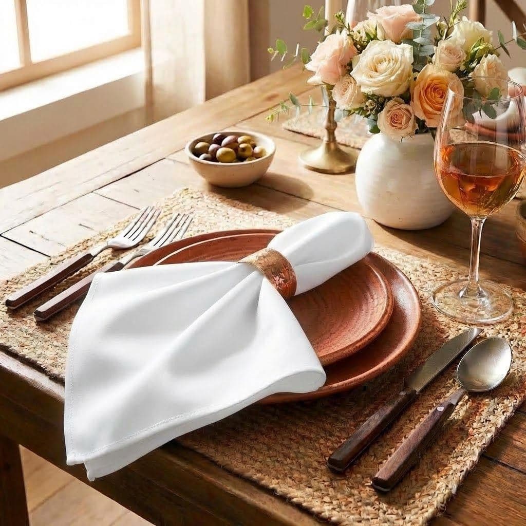 Kit 6 Guardanapo 400 Fios Premium 35 x 35 Festas Mesa Posta Cores Diversas