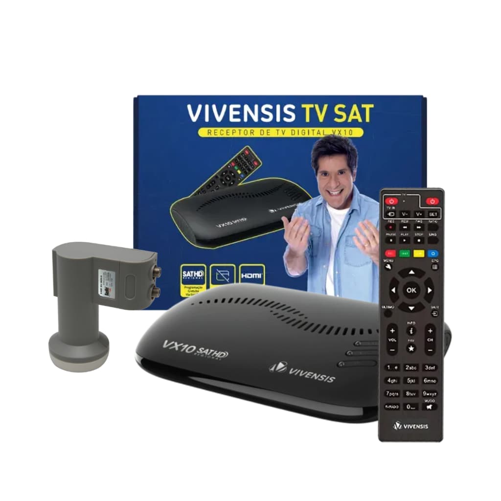 Kit Receptor Digital Vx10 5g Ku Vivensis + Lnbf Duplo