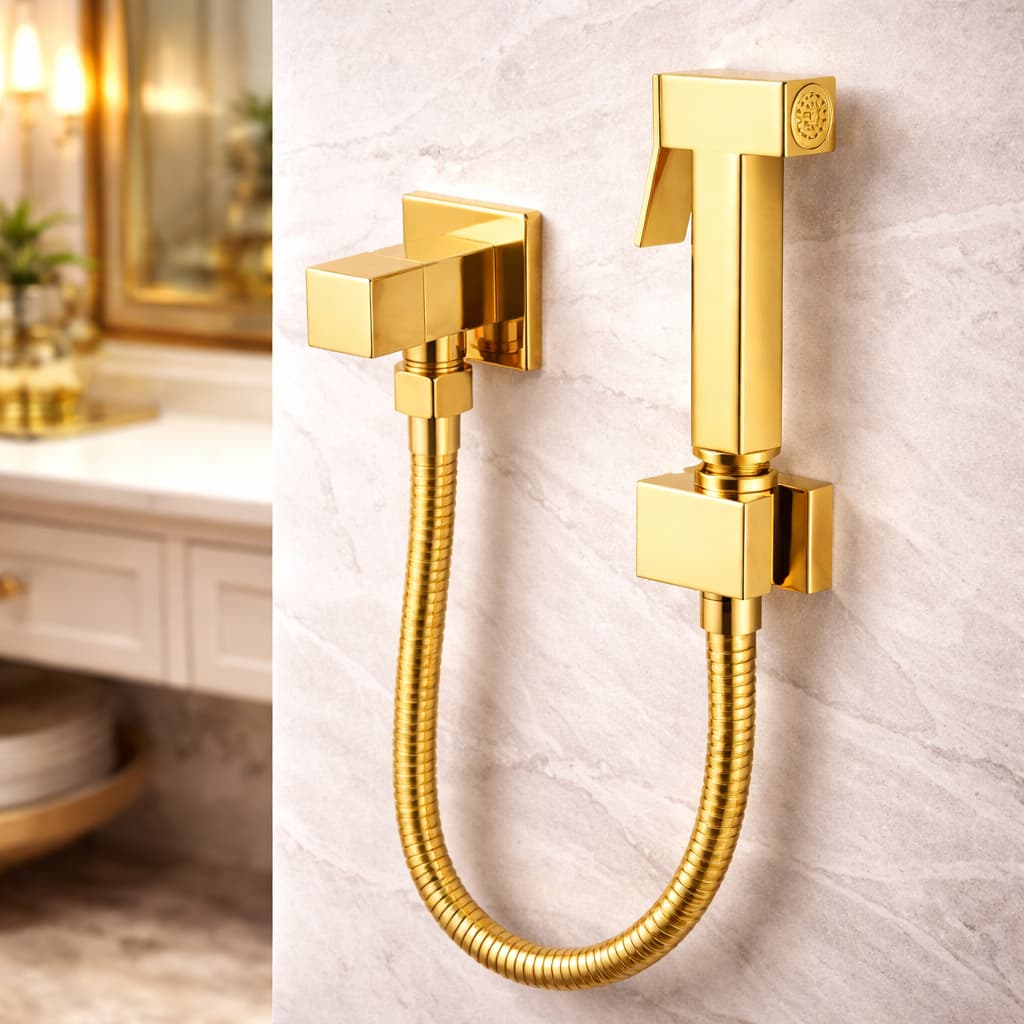 Ducha Higiênica Dourada Ouro Luxuosa Metal Íntima Moderna Para Banheiro GOLD