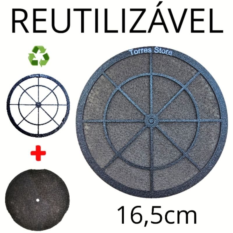 Filtro p/ Depurador Slim Suggar 16,5cm – Suporte Reutilizável + Refil Manta Polipropileno