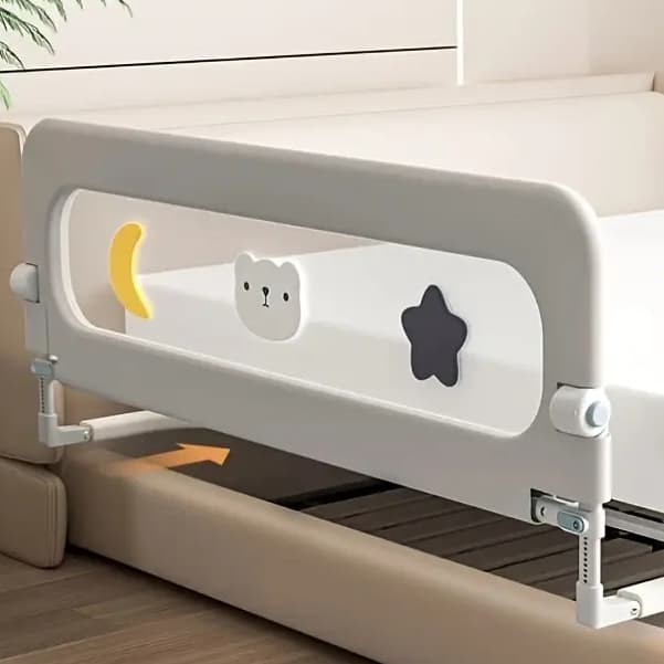 Grade De Cama De Proteção Para Criança Bebê Idoso 120x60 Cm Cinza