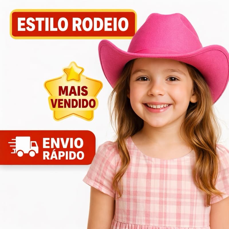 Chapeu Country Infantil Cowboy Boiadeira Feminino Masculino