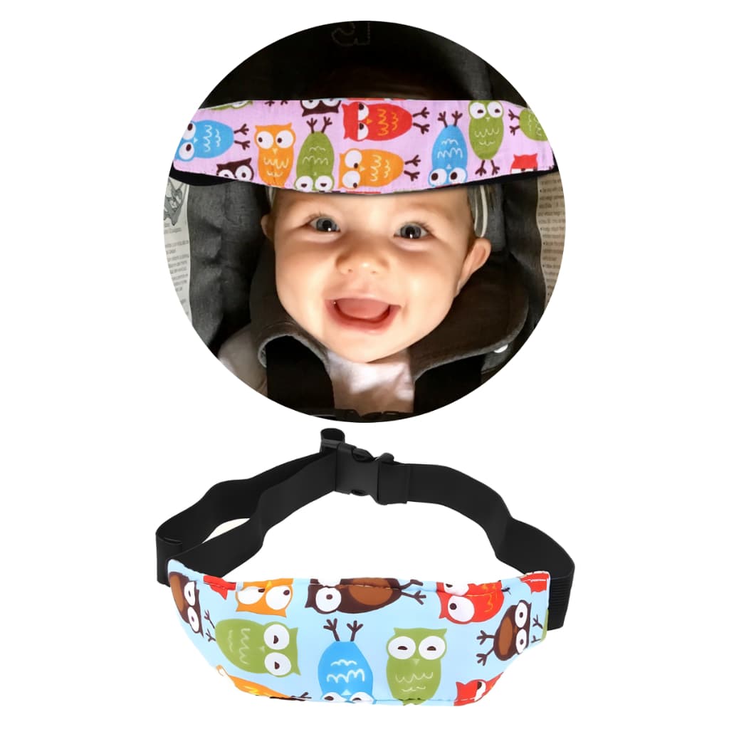 1 ou 2 Faixa Soneca Ajustavel Segurança Para Cabeça De Bebe Carro