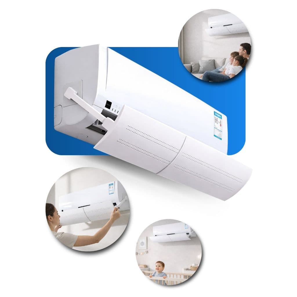 Defletor Ar Condicionado Split Tamanho E Ângulo Ajustável 63 a 103cm de 7000 a 30000 btu Desvia o Ar