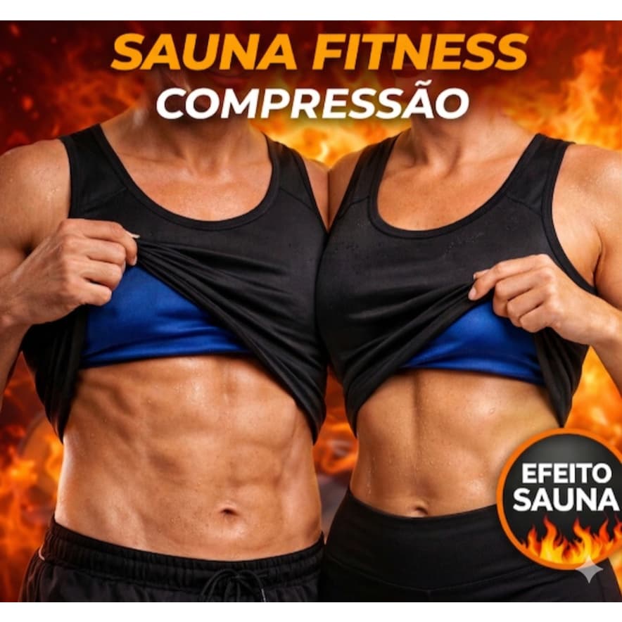 Regata Efeito Sauna Térmica Modeladora Masculina Feminina Academia Fitness Emagrecer Queima Gordura