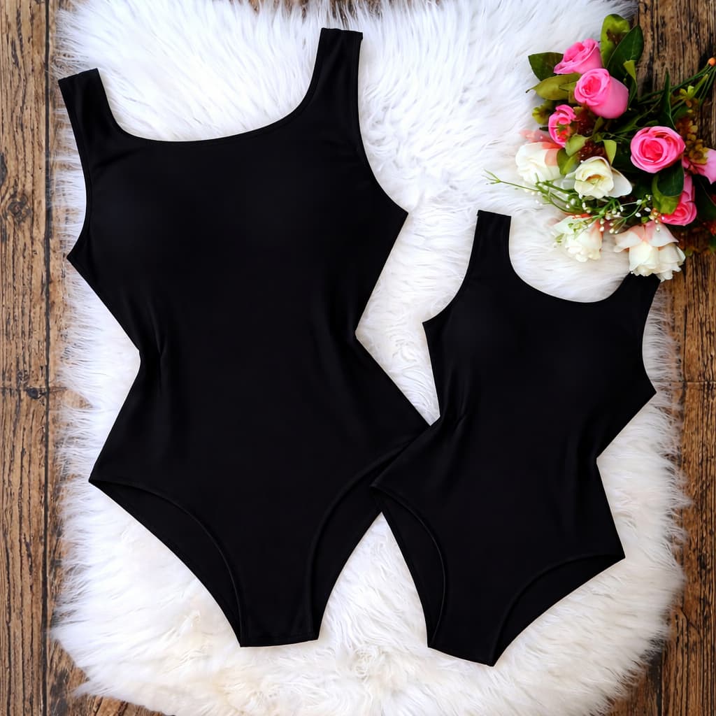 SUNSET Maiô Mãe e Filha | Conjunto de 2 peças | Moda praia Feminina Infantil e Adulto | Biquíni Suplex | Body