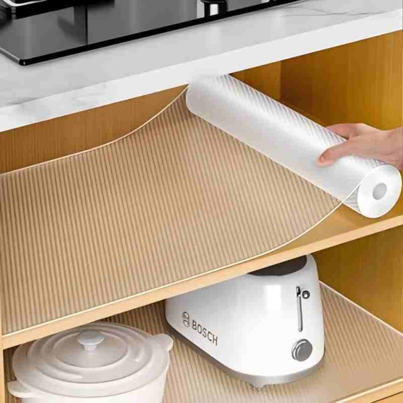 1/2/3 Forro Antiderrapante Para Gaveta, Geladeira E Guarda Roupas- Transparente 0,6*3M Evita Deslizamento em Superfícies