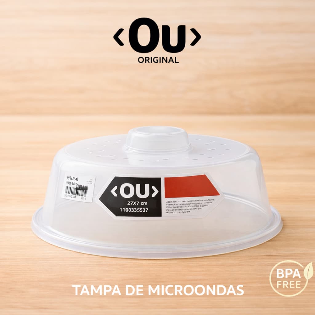 Tampa Microondas Protetora Alimentos Anti Respingos BPA Free Eletrolux Brastemp 27x7