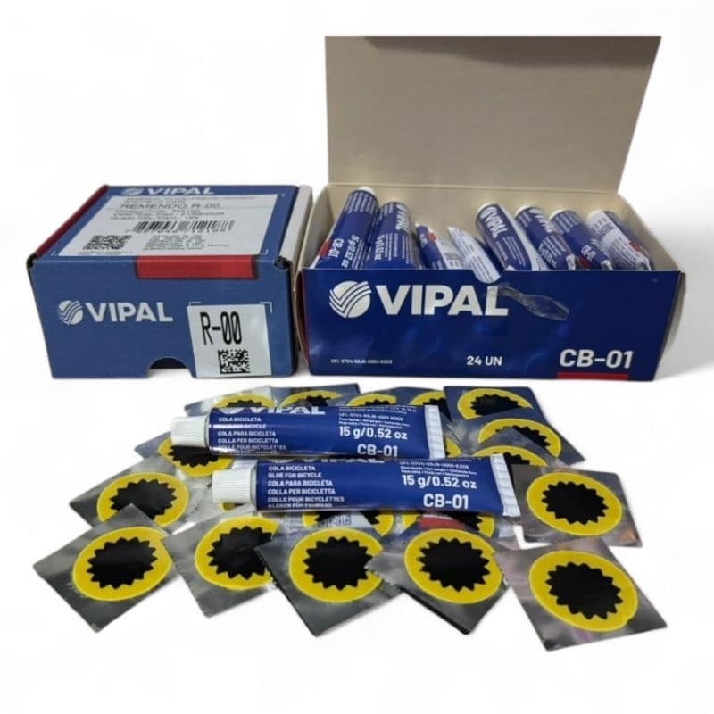 Remendos + Cola Vipal R-00 Bike/Moto | Cola Avulsa CB-01