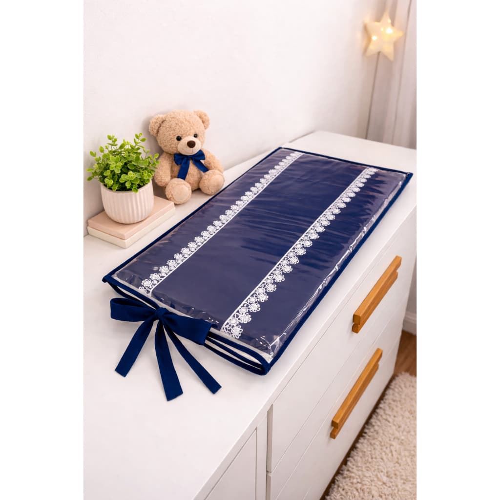 Trocador De Cômoda Bebê Impermeável  Hipoalérgico Higiênico Liso com Detalhes em Gripir