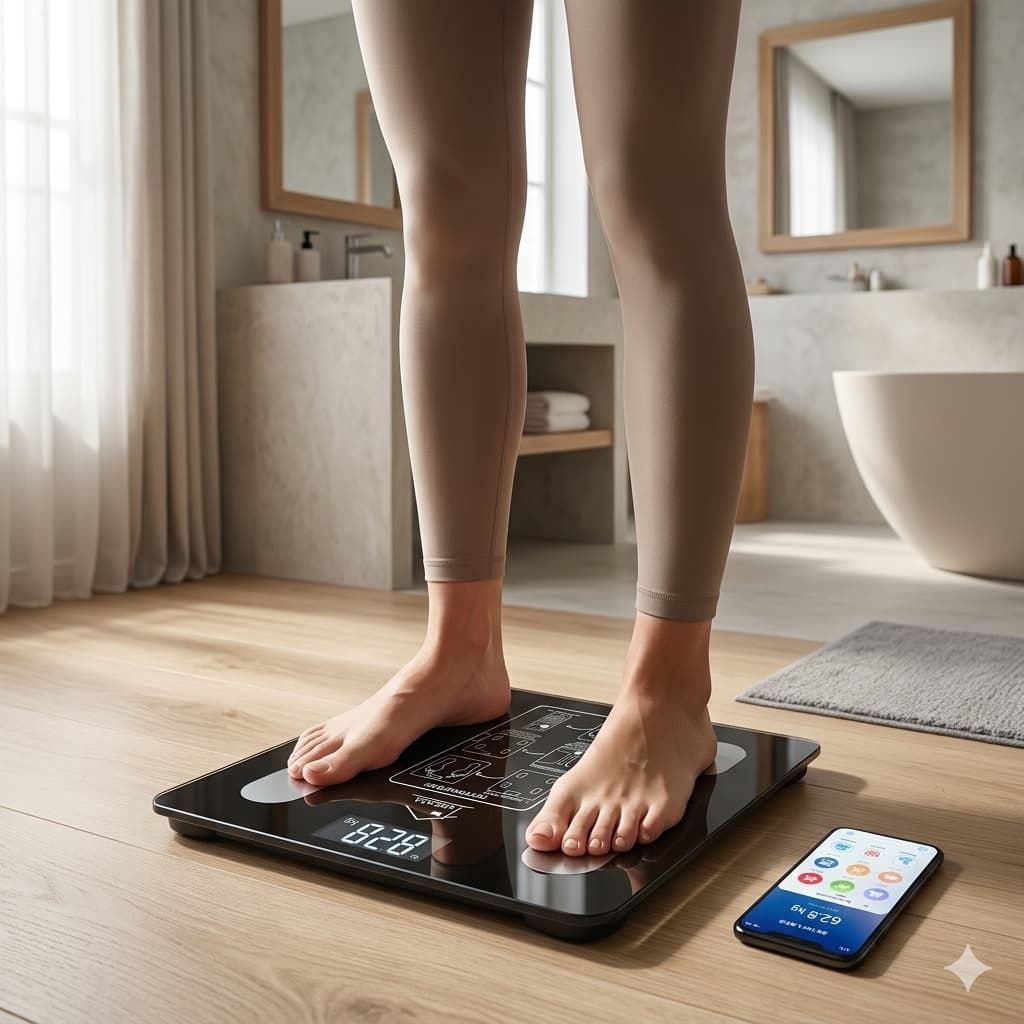 Balança Corporal Inteligente Bluetooth Alta Precisão 140kg Análise Composição Corporal
