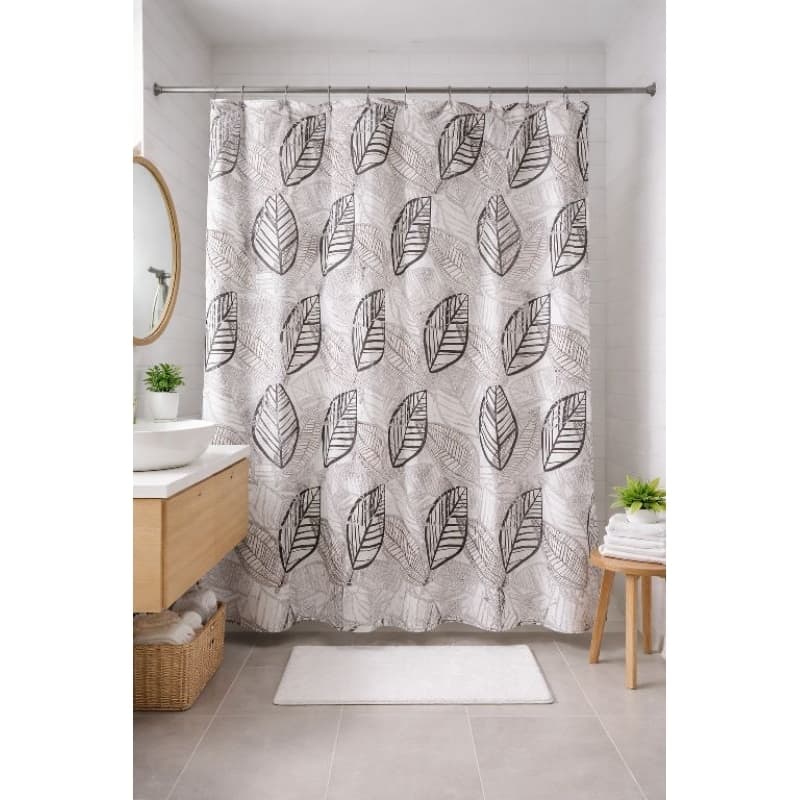 Cortina para Box Banheiro Com Ilhos 180x180cm Material Plástico Estampas Variadas