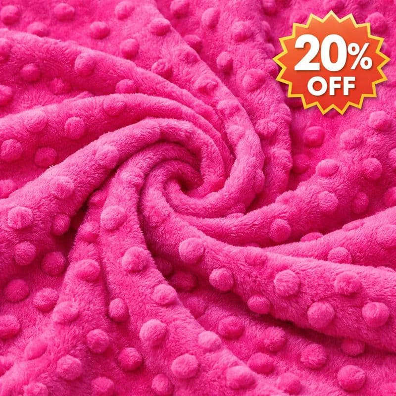Tecido Fleece Dots Rosa - 1 Metro x 1.60m - 100% Poliéster - PROMOÇÃO 20% OFF!