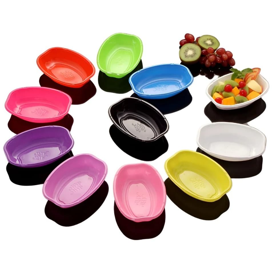 Cumbucas Ovais Coloridas – Descartáveis para Festa | Salgados, Doces, Sorvete e Bolo