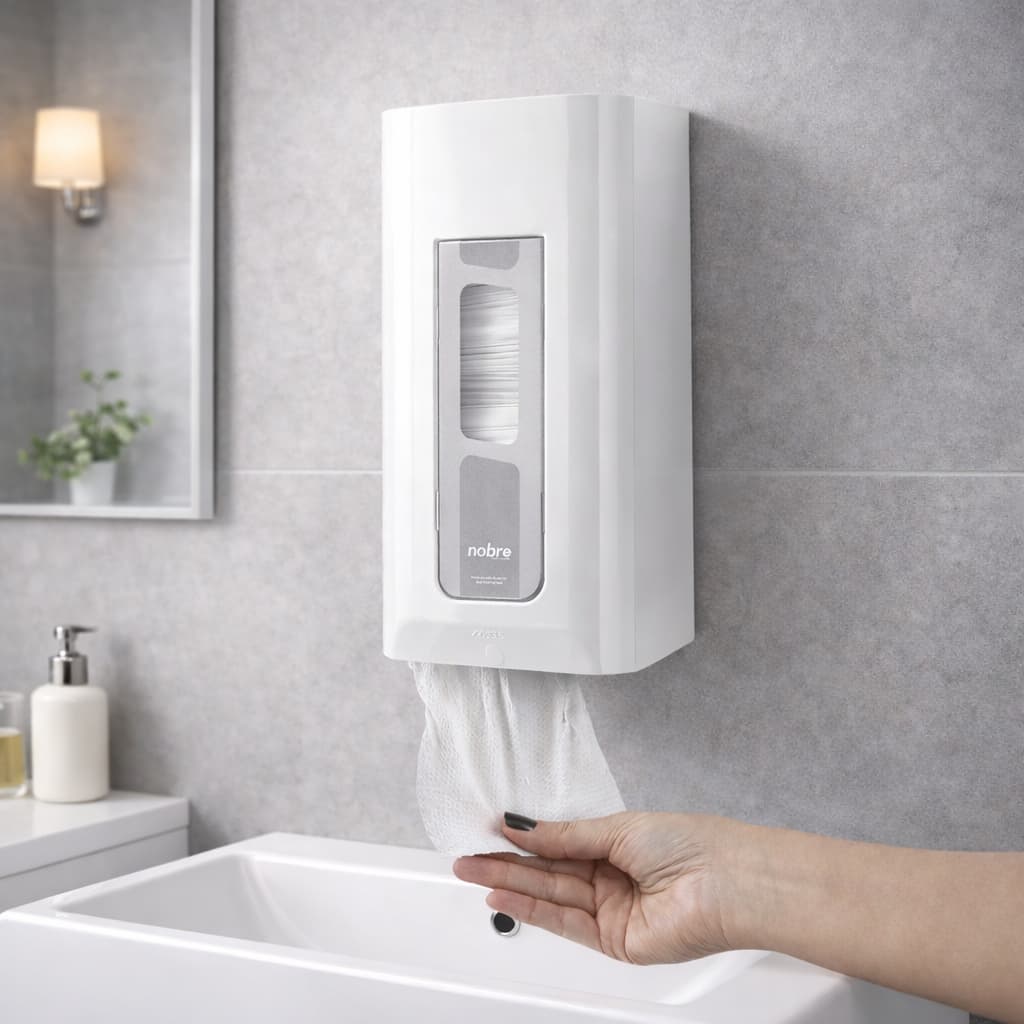 Porta Papel Higiênico Cai Cai Profissional Branco Banheiro Dispenser Comercial Anti Desperdicio