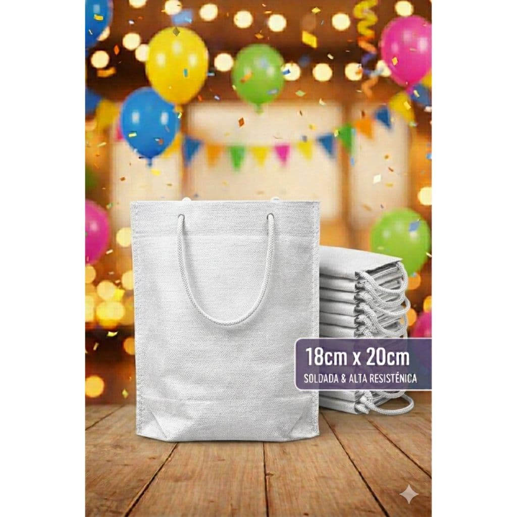 Sacola TNT Gramatura 60 com Alça Cordão-18x20cm Pacote com 10 Unidades, Festas, Diversas Cores