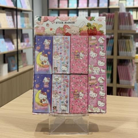 Bloco Adesivo Hello Kitty Marcador de Texto Fofo Vários Modelos Stick Marker Papelaria Fofa Kawaii