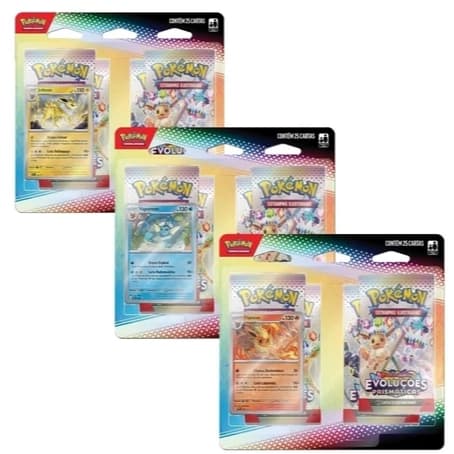 Quadri Pack / Bliester Quádruplo ou Triplo Pokémon Evoluções Prismáticas EV8.5 | Original Lacrado