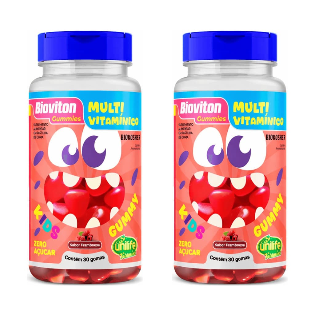 Kit 2 Gummy Kids Multivitamínico 30 Gomas - Unilife