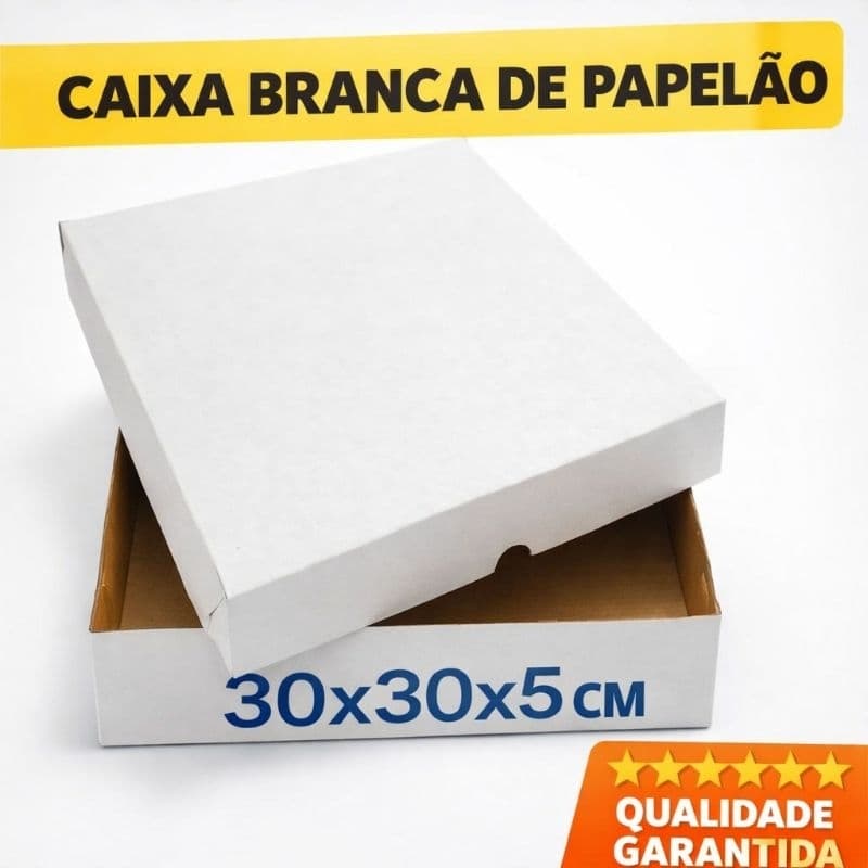 25 Caixas de Papelão Premium 30x30x5 Salgados e Doces Camisetas e Eletrônicos