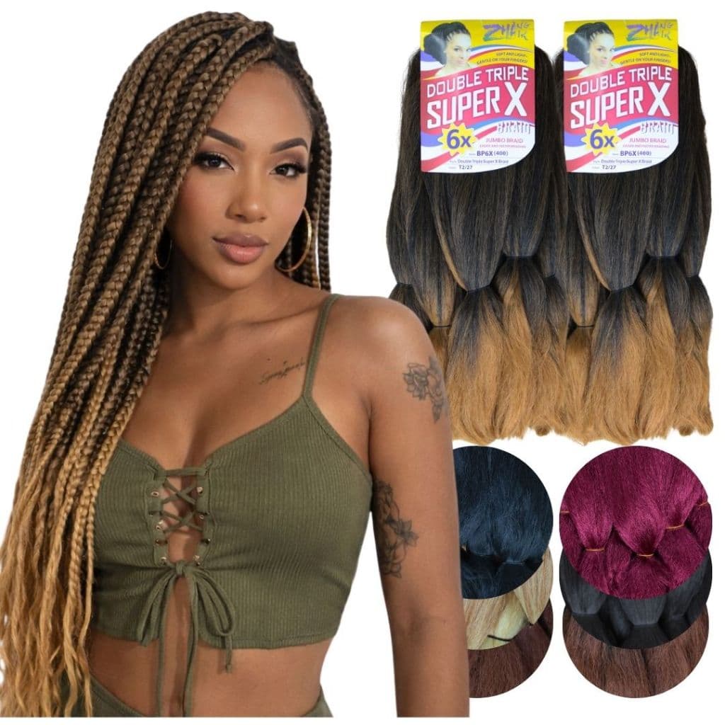 KIT 2 Jumbão Super X Para Tranças Box Braids Gypsy Boho curl 400g - 65cm