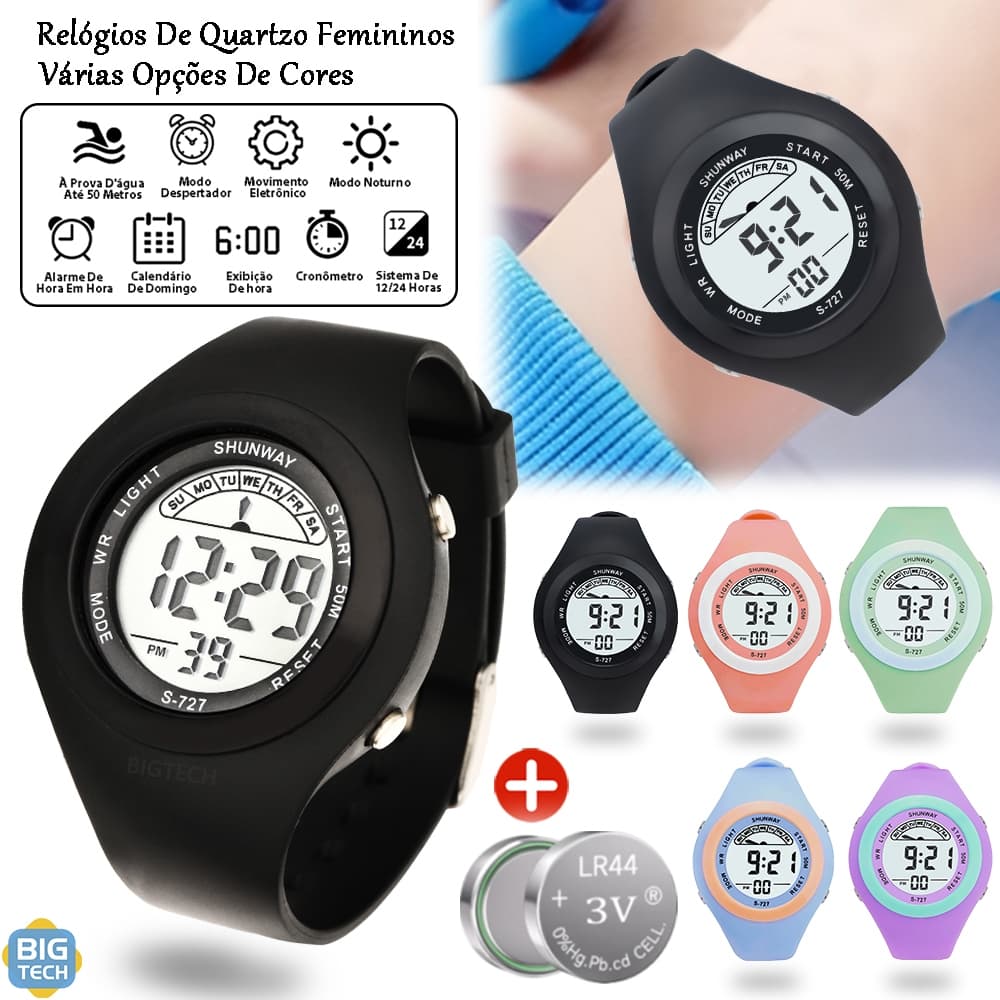 Relogio Feminino Crianças Digital A Prova D 'Água Led Prova D'água Led Esportivas Cronômetro