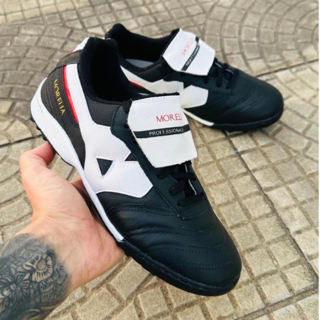 Chuteira Masculina Couro Legítimo Pro Society Estilosa Moderna Leve Confortável Resistente Acessível