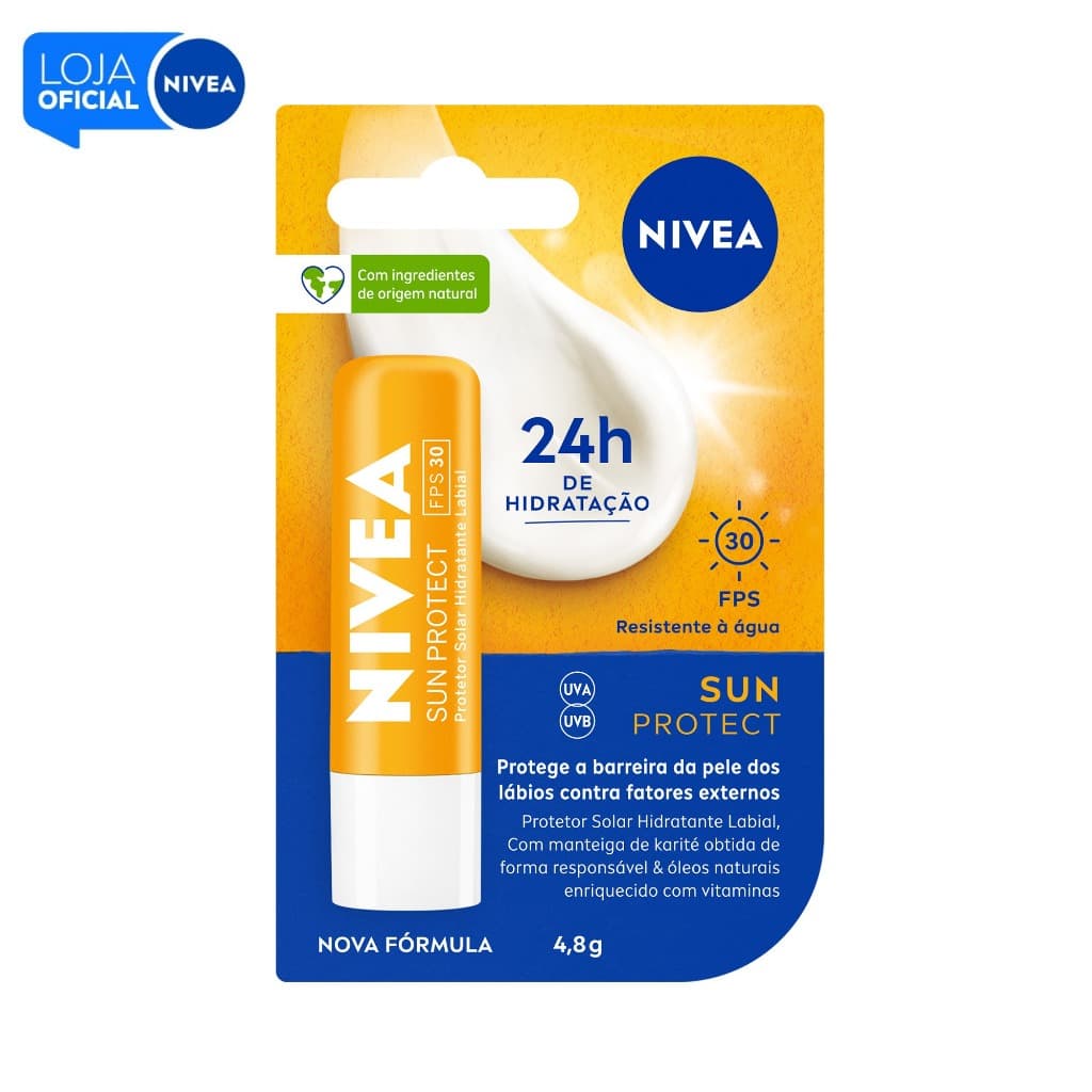 NIVEA Hidratante Labial Sun Protect FPS 30 4,8g