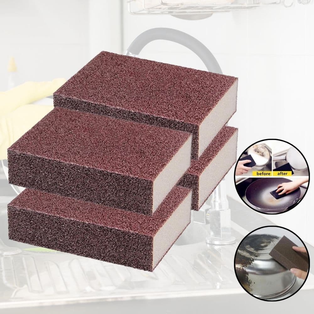 Kit 1/2/3/4 Peças Esponja Mágica Limpa Forno Panelas Inox Removedor Ferrugem Multiuso