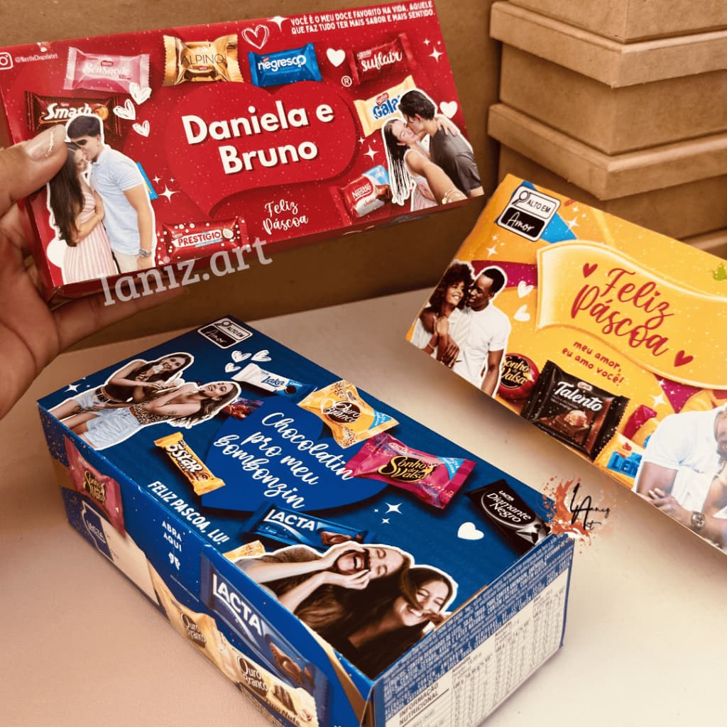 Caixa de Bombom Personalizada (arte + bombons)