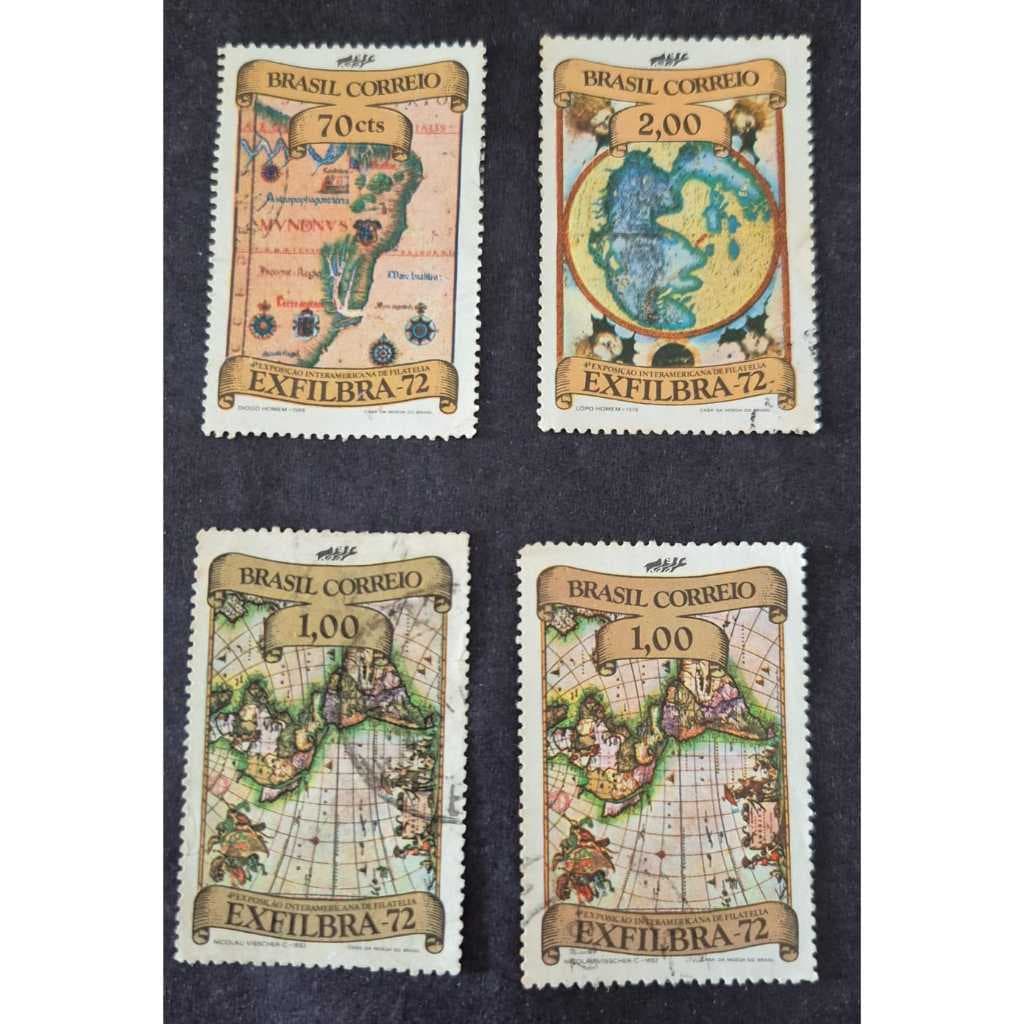 Série de selos usados dos correios - 4º exposição interamericana de filatelia. RHM C749 a C752.