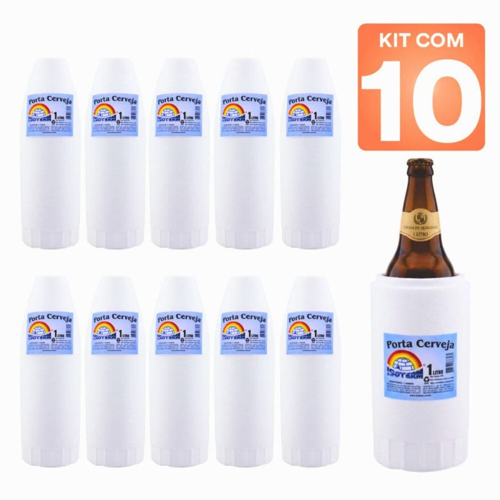 Porta Garrafa Cerveja Litrão Camisinha 1 Litro Termico  Kit 10 un