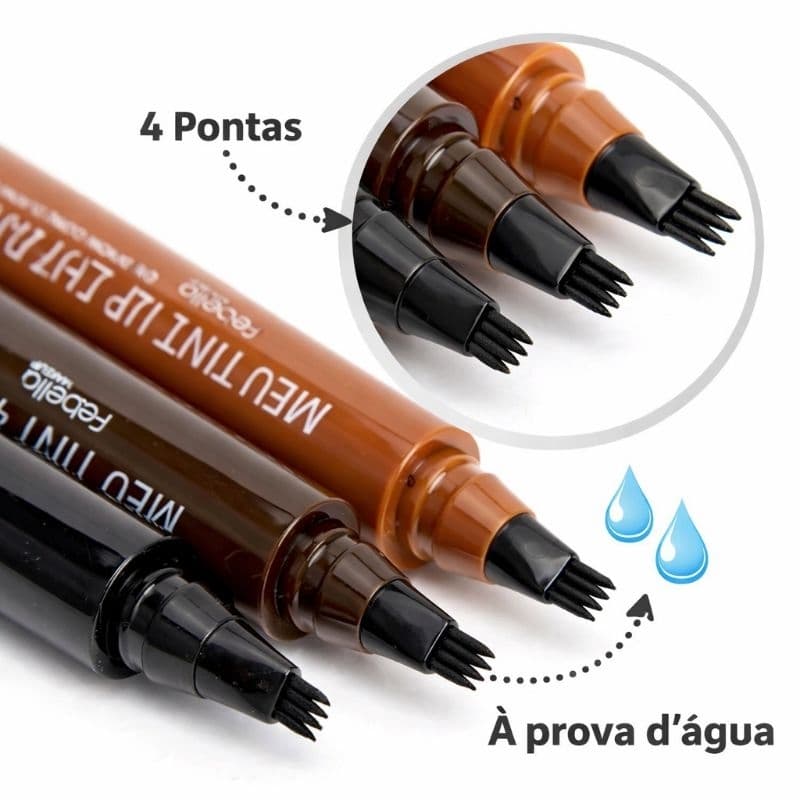 Lápis Caneta Sobrancelha Fio a Fio Preenche Falhas Microblading Á Prova D'água