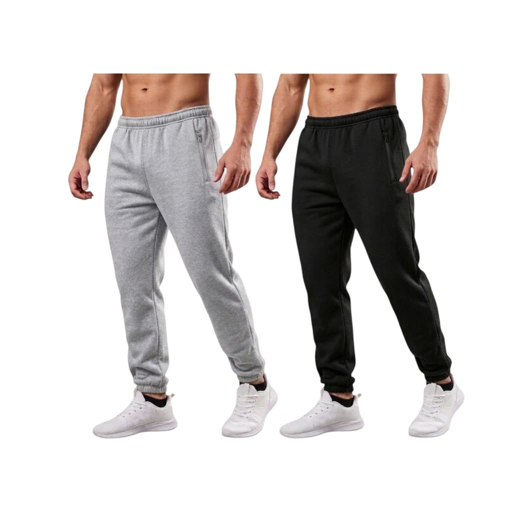 Kit Calças Premium de Moletom Básicas Cinza e Preta + Diversos Kits - Pronta Entrega