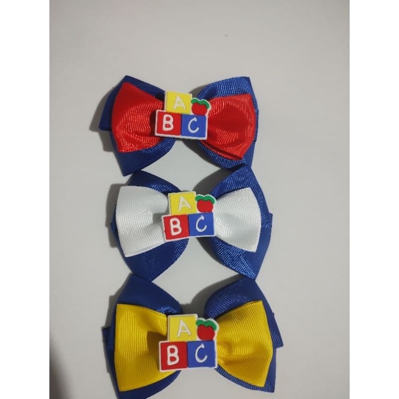 kit 3 Laços Escolares ABC Delicados, Perfeito Para Uniforme | Fofos e Resistentes