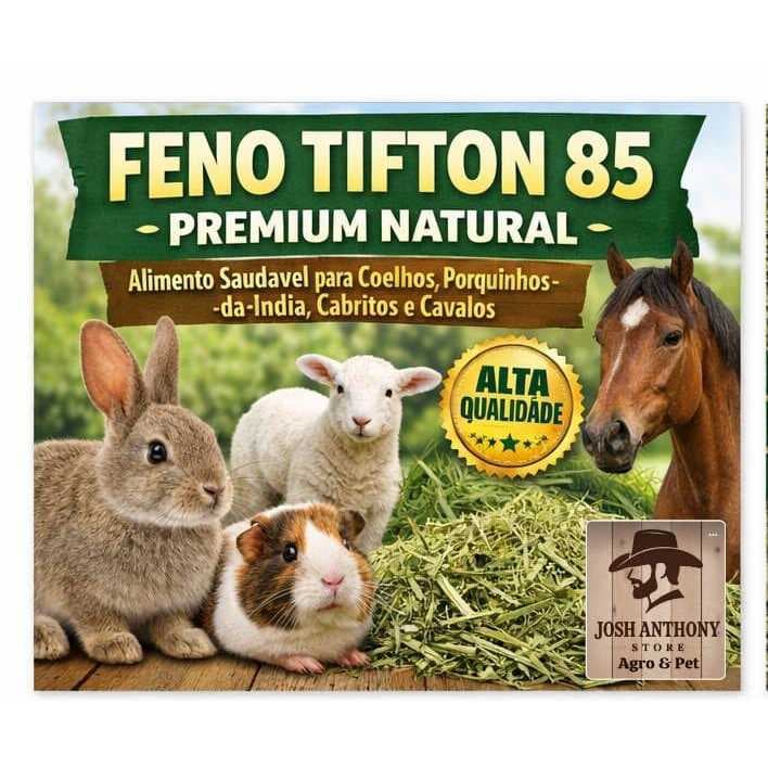 Feno Aroma Erva doce 1kg e 2 kg Natural Alimentação para Coelhos Porquinho-da-Índia e Ninhos.