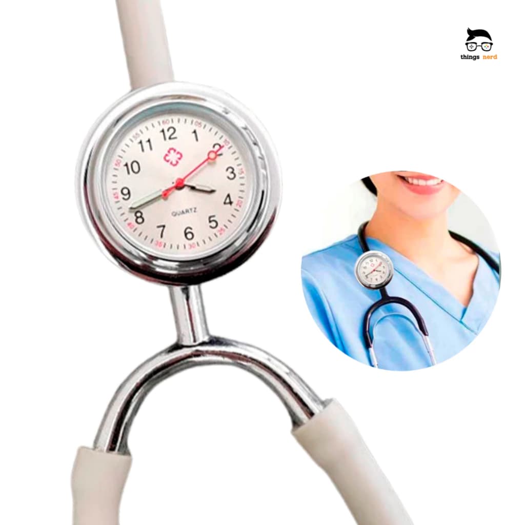 Relógio Para Estetoscópio Prata Universal Médico Enfermagem Durável Resistente Enfermeira Preciso