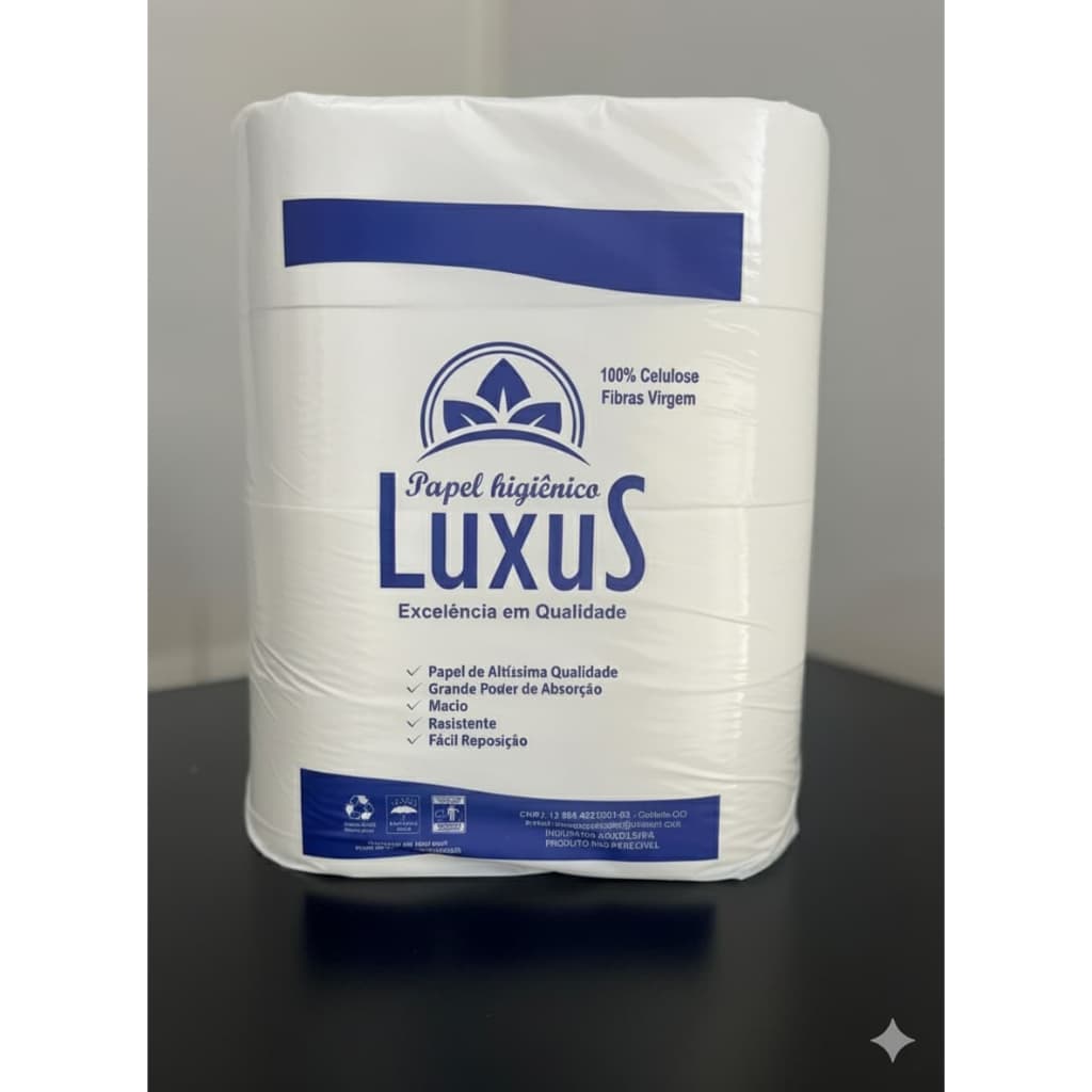 Papel higiênico 300grs Rolão 8 rolos grandes P/ Casa, Comércio e Industria 100% Celulose.