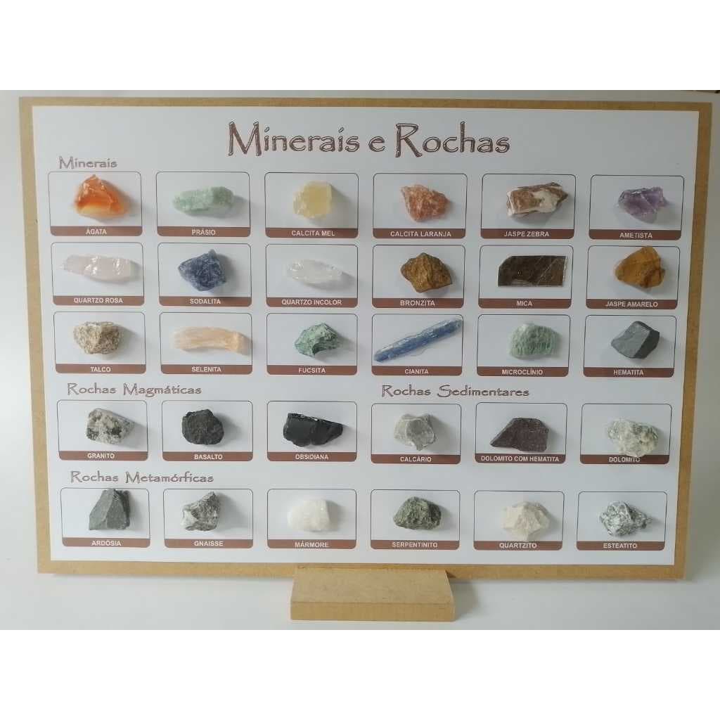 Coleção Minerais e Rochas 30 amostras