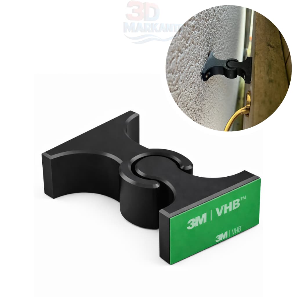 Trava Porta Fixador Prendedor Batedor Porta Adesivo  Sem Furar Dupla Face