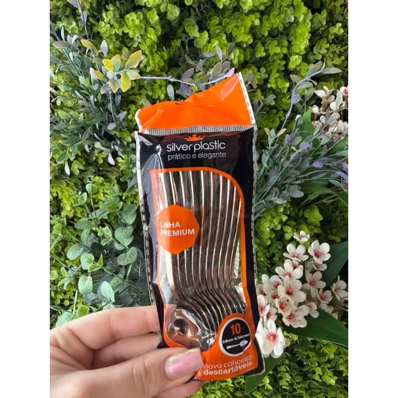 10-50 Colheres para Ovo de Páscoa Prata Linha Premium