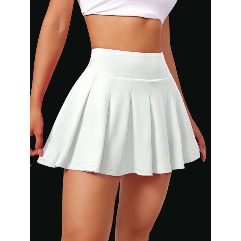 Short Saia Feminino Academia Fitness Cintura Alta Rodado Bailarina Suplex Premium