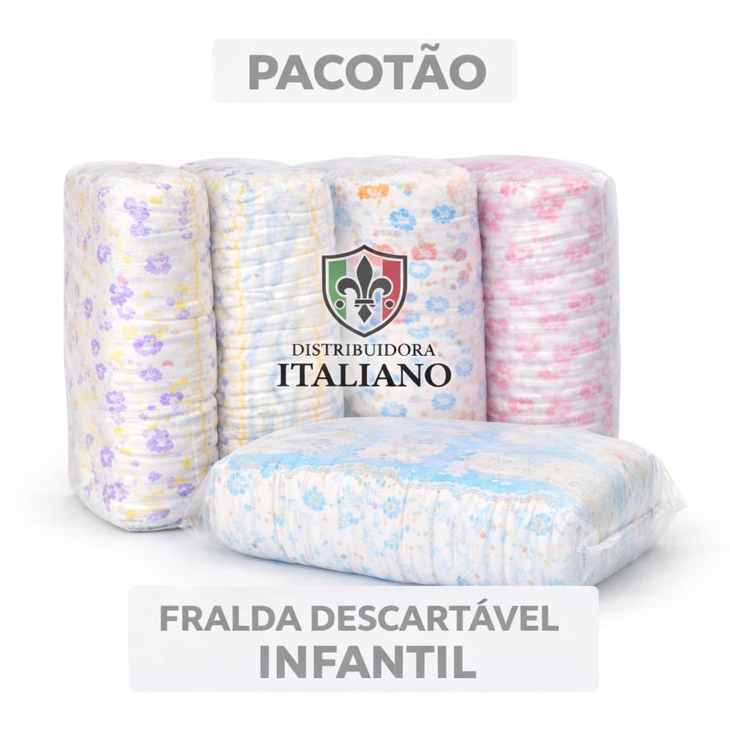 Kit 2 Fraldas Infantis Baratas Alta Absorção Antivazamento P M G XG XXG Promoção